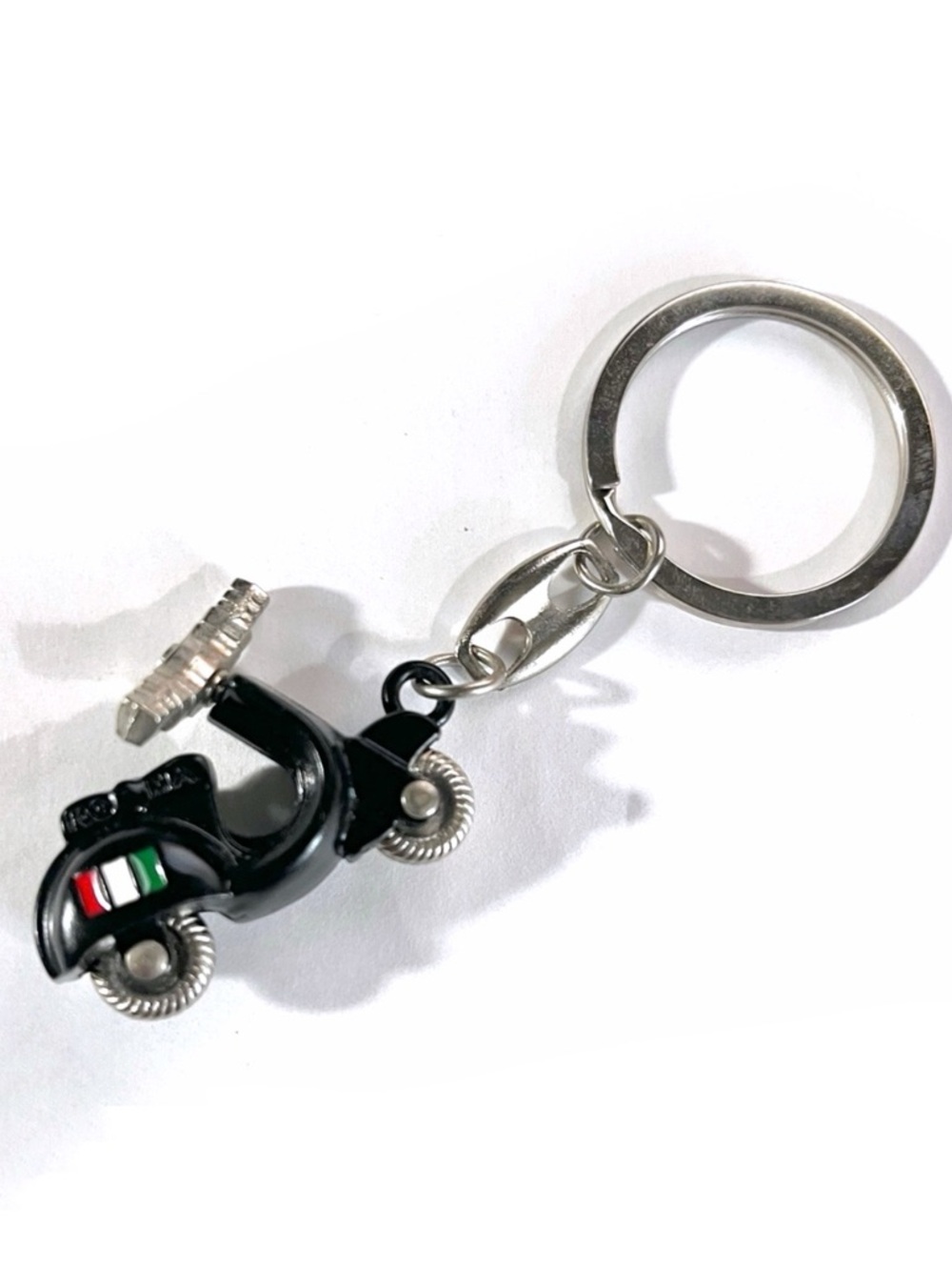Vintage Vespa Keychain Italian All Metal Key Fob Made in Italy Zoom Zoom